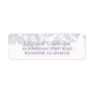 Étiquette Aquarelles Lilac Mariage Floral