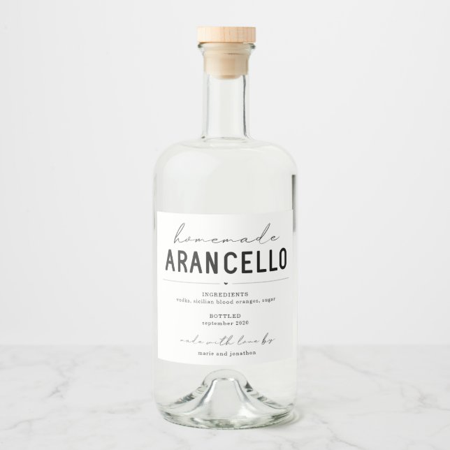 Étiquette Arancello personnalisé (Devant)