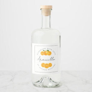 Étiquette Arancello sur mesure