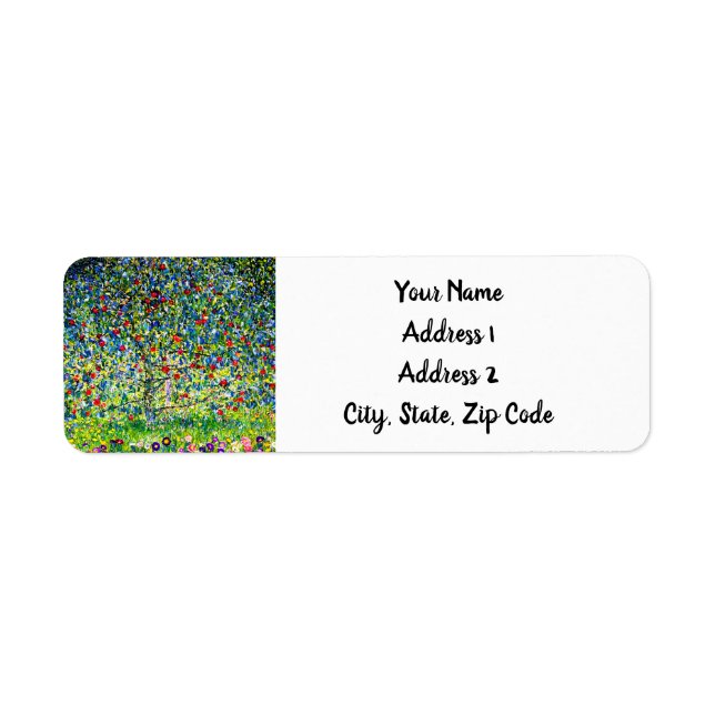 Étiquette Arbre pomme Gustav Klimt (Devant)