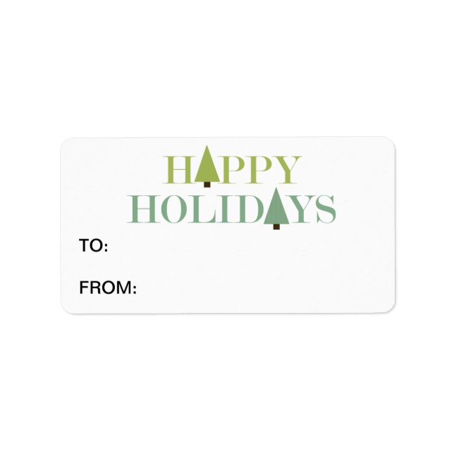 Étiquette Arbres de Noël (Devant)