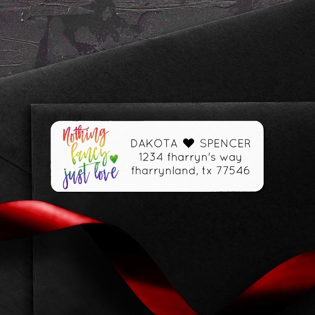 Étiquette Arc en ciel Rien de fantaisie Juste l'amour | Adre (Créateur téléchargé)