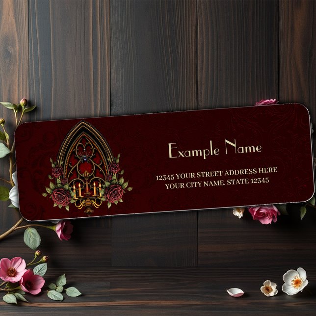 Étiquette Arche gothique aux crânes. (Créateur téléchargé)