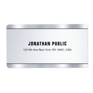 Étiquette Argent tendance moderne look Sophisticated Livrais