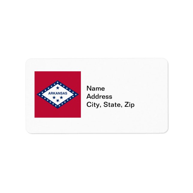 Étiquette Arkansas State Flag Adresse (Devant)