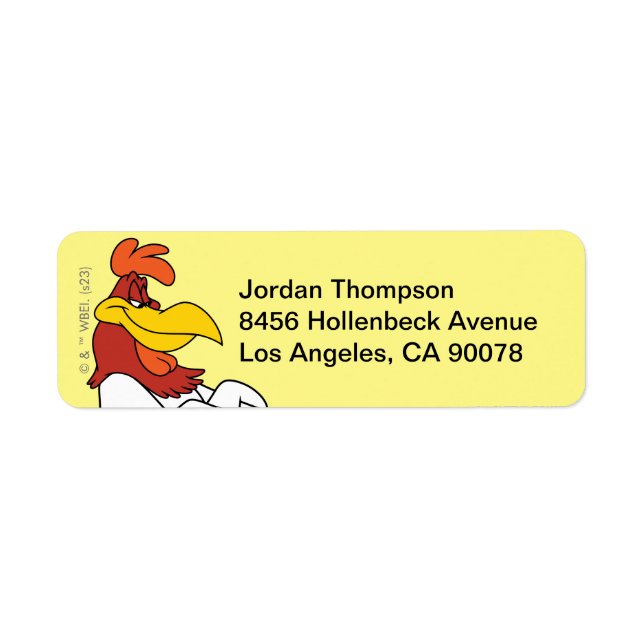Étiquette Armoiries de Foghorn Leghorn franchies (Devant)