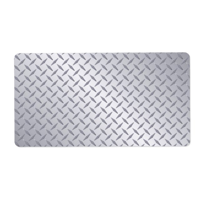 Étiquette Arrière - plan de plaque diamant en acier brillant (Devant)