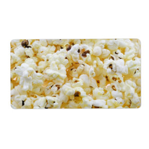Étiquette Arrière - plan de pop-corn