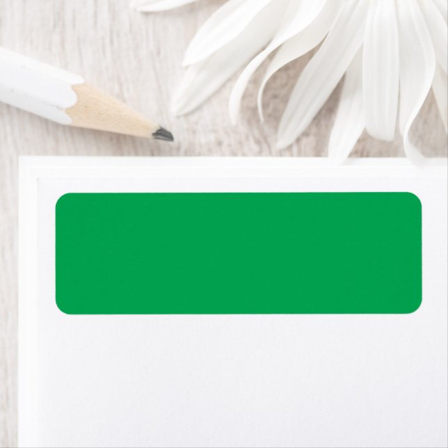 Étiquette Arrière - plan vert solide (En situation)