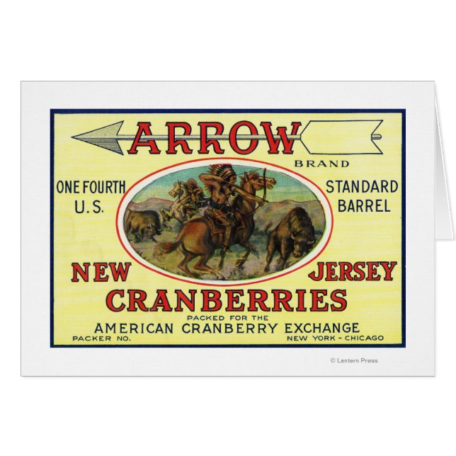 Étiquette Arrow Brand Cranberry (Devant horizontal)