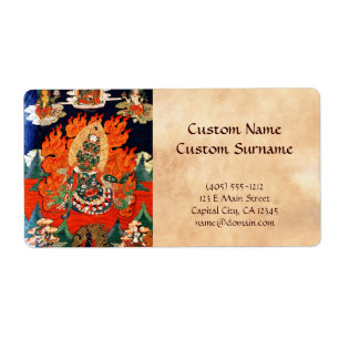 Étiquette Art tibétain oriental frais de tatouage de thangk