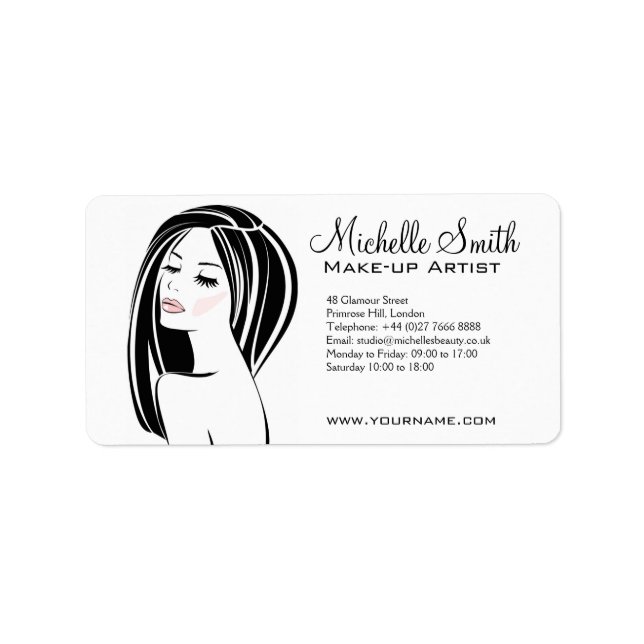 Étiquette Artiste maquillage Femme Face longs cils marque (Devant)