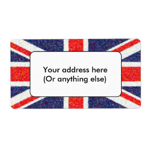 Étiquette Artistic Pointillist UK Union Jack Flag