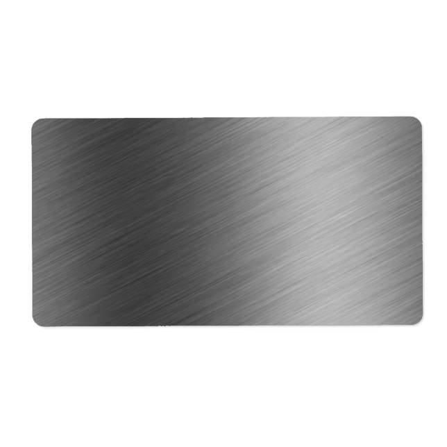 Étiquette Aspect métallique en aluminium brossé (Devant)