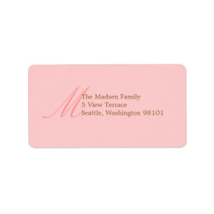 Étiquette Assez dans l'étiquette de adresse rose