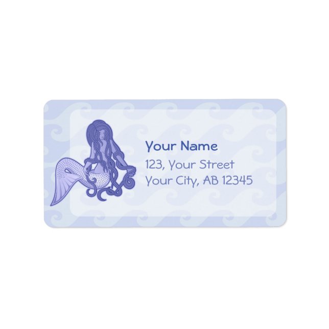 Étiquette Assis Mermaid bleu (Devant)