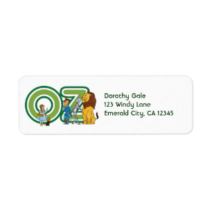 Étiquette Assistant vintage de caractères Oz et de lettres t