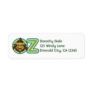 Étiquette Assistant vintage d'Oz, Lion dans la Lettre O