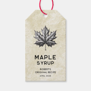 Étiquette au sirop d'érable à feuille