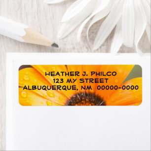 Étiquette Audacieux Orange Humide Mi-Gros Plan