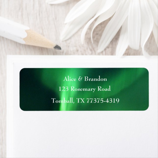 Étiquette aurores boréales Aurora Mariage (En situation)