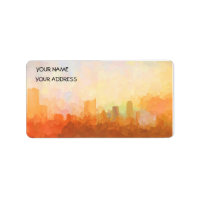 AUSTIN, TEXAS SKYLINE-Dans les nuages-Étiquettes d
