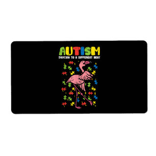 Étiquette Autisme Danser Différents Flamant rose Beat mignon