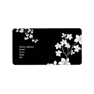 Étiquette Autocollant d'adresse d'étiquette Vintage Retro fl