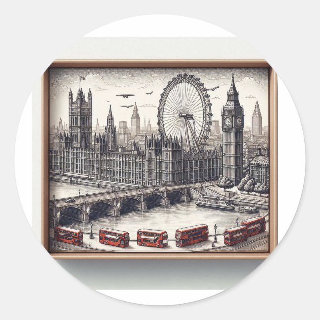 Étiquette autocollant de Londres (Devant)