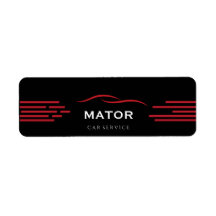 Autocollant de service de voiture noir et rouge