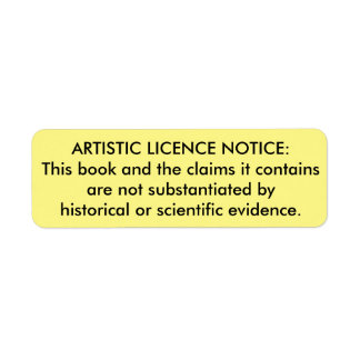 Étiquette Autocollant "Licence Artistique" pour Bibles