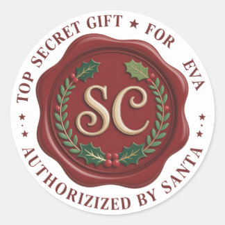 Étiquette autocollante pour le cadeau secret du Pè
