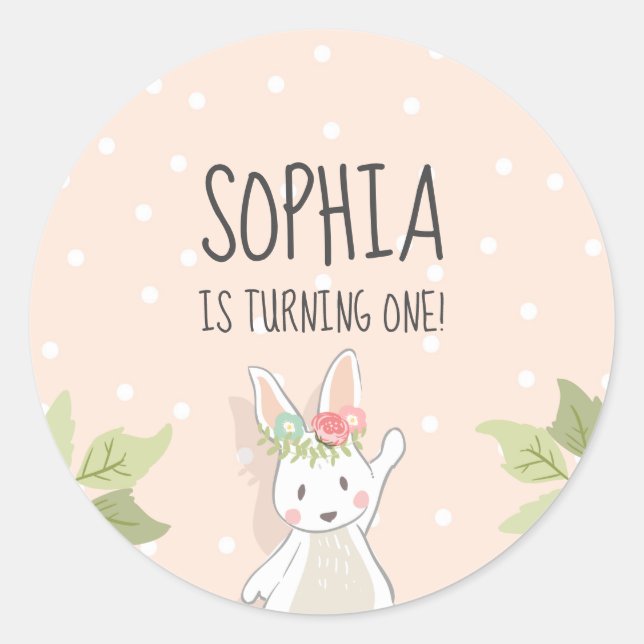 Étiquette Autocollante Some Bunny Cupcake Topper R (Devant)