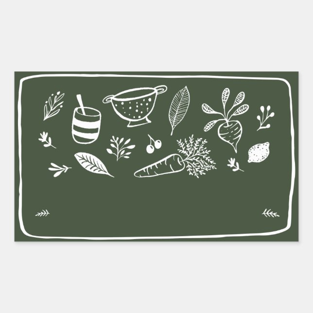 Étiquette Autocollante Vide Pot / Épice VIII (Devant)