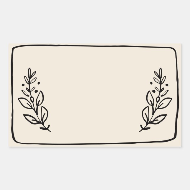 Étiquette Autocollante Vide pour Pot / Épice VII (Devant)