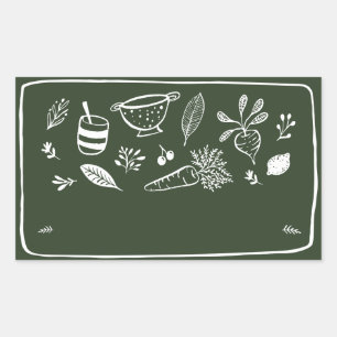 Étiquette autocollante vide pour pot / épice VIII