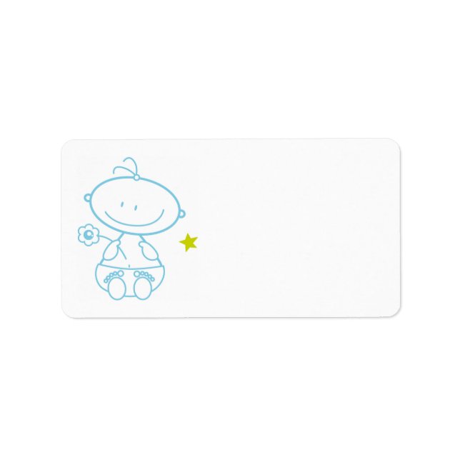 Étiquette autocollants d'adresse baby boy (Devant)