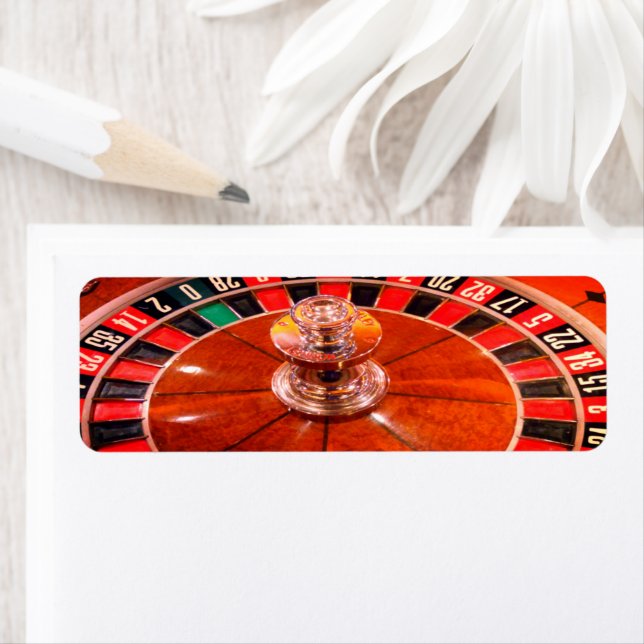 Étiquette Autocollants d'adresse de retour roulette Casino (En situation)