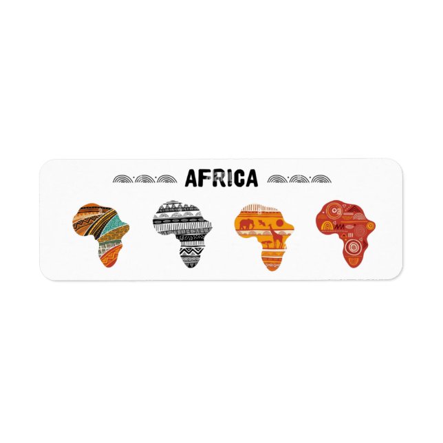 Étiquette Autocollants du continent africain (Devant)