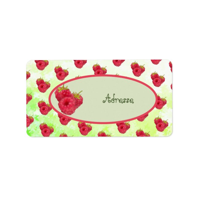Étiquette Autocollants pour framboises (Devant)