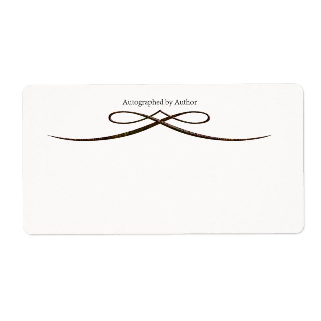 Étiquette Autographié par la plaque d'écriture de l'auteur (Devant)
