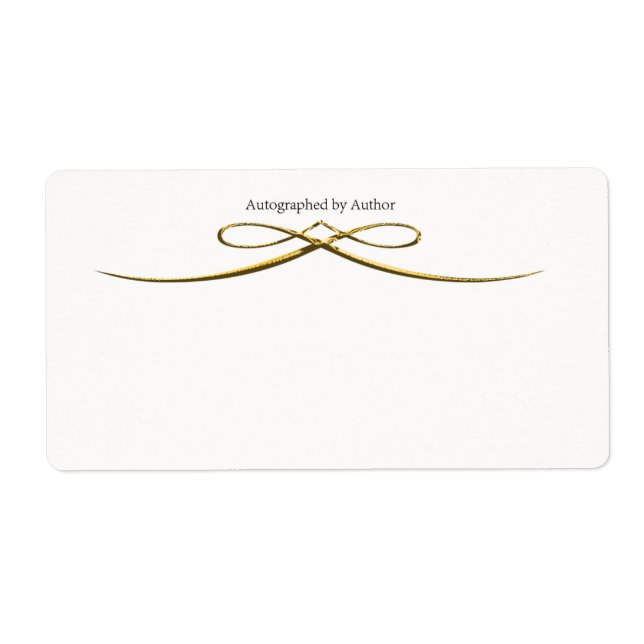 Étiquette Autographié par la plaque d'écriture de l'auteur (Devant)