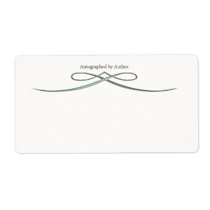 Étiquette Autographié par la plaque d'écriture de l'auteur