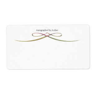 Étiquette Autographié par la plaque d'écriture de l'auteur