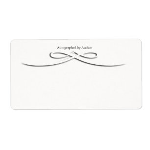 Étiquette Autographié par la plaque d'écriture de l'auteur