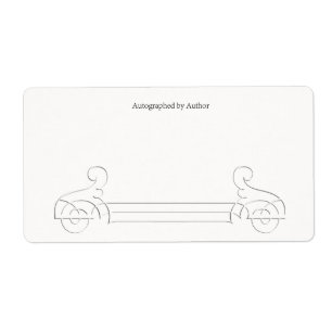 Étiquette Autographié par la plaque d'enregistrement de l'au