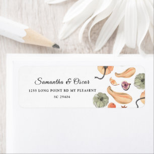 Étiquette Automne Citrouille coloré moderne