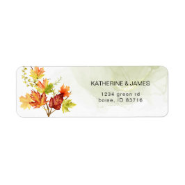 Étiquette Automne Sentez Elegant feuilles sauvages Retour Ad