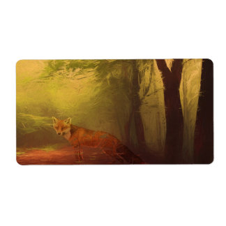 Étiquette Autumn fox Return Address Label