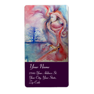 Étiquette AVALON ,pink blue red